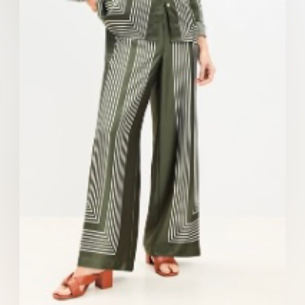 Loft silk style wide leg trousers
